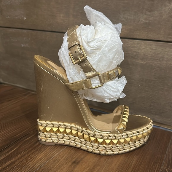 Christian Louboutin Cataclou 140 Calf Lame/Rope - Picture 8 of 13